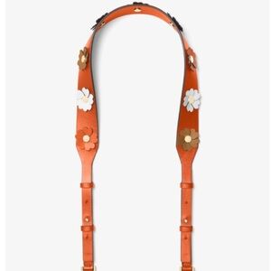 Michael Kors Orange Flower Guitar Crossbody Strap